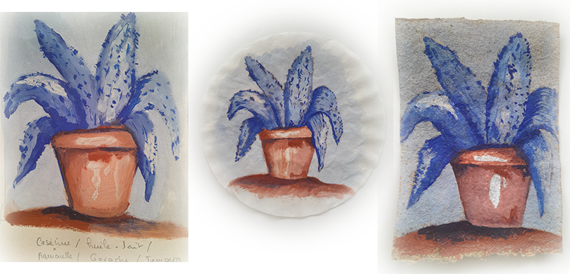 natural painting techniques on diverse papers